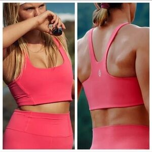 Free People FP Movement Neon Coral Sport Bra